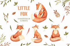 Watercolor Autumn Fox Product Image 1