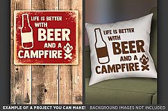 Life is Better with Beer and a Campfire SVG - Camp SVG - 744 Product Image 2