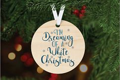 I'm Dreaming of a White Christmas SVG Cut File - EPS DXF PNG Product Image 5