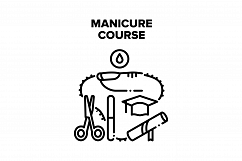 Manicure Course Vector Black Illustration Product Image 1