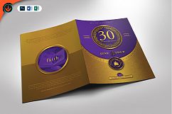 Gold and Violet Church Anniversary Program Template Product Image 1
