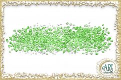 Lime Green Glitter Greenery Digital Clipart Brush Stroke - 24 of beautiful PNG files Product Image 25