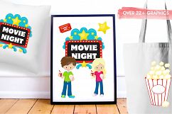 Movie Night graphics and illustrations Product Image 5
