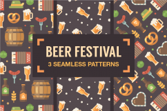 Oktoberfest beer festival icons and patterns Product Image 3