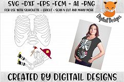 Firefighter Baby Skeleton X-Ray SVG for Silhouette -Cricut Product Image 1