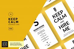 Keep Calm Designer Business Card - BC051 Product Image 1