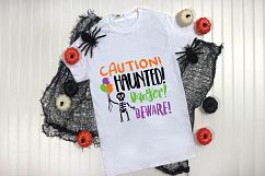 Caution Haunted Danger Beware SVG Cut File - Halloween SVG Product Image 7
