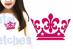 Crown Princess Machine Embroidery Design 7 Sizes Product Image 1