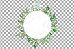 Watercolor floral wild leaves frames, printable borders Product Image 4