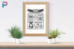 birth stats svg, birth stats template, baby stats svg Product Image 4