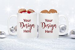 Christmas Mugs Mockup with Cookies Product Image 1