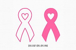 breast cancer ribbon svg, Awareness svg Product Image 1