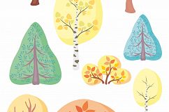 Autumn forest. Cute animals and plants. Product Image 3