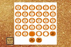 Pumpkin Svg, Pumpkin Monogram Svg, Pumpkin Monogram Designs Product Image 2