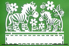 Zebra paper cut SVG  DXF  EPS files Product Image 1