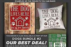 The Dog Lives Here You&#039;re Just Visiting SVG File - 815 Product Image 2