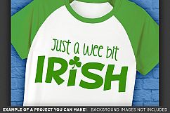 Just A Wee Bit Irish SVG - St. Patricks Shirt - 1079 Product Image 2