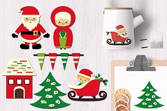 Santa, Mrs. Claus, Christmas Sleigh Product Image 1