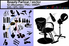 Beauty Parlour SVG Vector / EPS /Dxf / PNG / beauty parlour silhouette / fashion silhouette / beauty parlour clipart / vector / 300 dpi Product Image 1