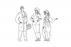 Hospital People Doctor And Nurse Colleagues Vector Product Image 1