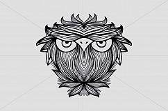 Owl - Freehand Creative Linear Graphic Artistic Composition Product Image 2
