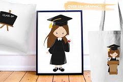 Graduation Girls graphics and illustrations Product Image 5