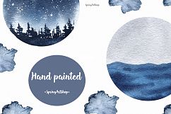 Love Indigo watercolor clipart Nature watercolor clipart Product Image 2