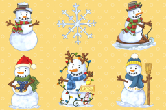 Winter Snowmen Clip Art Collection Product Image 3
