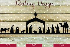 Nativity Scene - Christmas SVG DXF PNG Digital Cut File Product Image 1