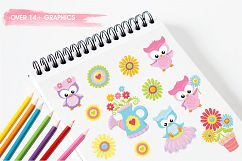 Spring Owls  graphics and illustrations Product Image 3