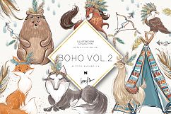 Boho Animals Clipart Product Image 1