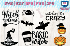 Halloween bundle svg, fall, october, witch, png, dxf Product Image 4