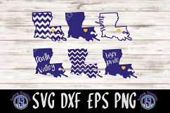 Louisiana States Set of 6 Bundle | SVG DXF EPS PNG Cut File Product Image 1