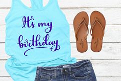 Birthday SVG Bundle / 4 birthday SVG files / Handlettered Product Image 6