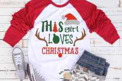 This girl loves Christmas svg Merry Christmas svg Holiday Product Image 1