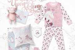 Rose Gold and Burgundy Unicorns Clipart Product Image 4