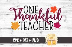 One Thankful Teacher - Fall SVG File Product Image 1