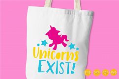 unicorn-exist cutting files svg, dxf, pdf, eps included - cut files for cricut and silhouette - Cutting Files SG Product Image 2