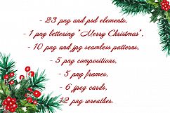 Watercolor Christmas decorations set Product Image 2