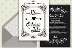 Double Sided Wedding Invitation Card Product Image 2