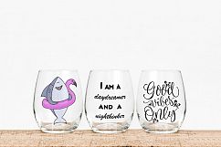 Three stemless wine glass mockups 3 no stem glasses mockup Product Image 3