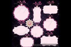 16 Pink Frame, Glitter and Jewelry Frame Clip Arts Product Image 7