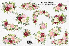 Watercolor flower clip art - Leticia Product Image 6