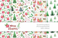 Merry Christmas Seamless Patterns Product Image 3