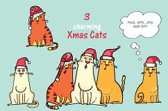 Xmas Cats clip-art, patterns, cards Product Image 2
