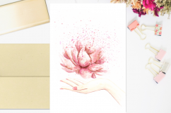 Be Zen Lotus Watercolor Art Product Image 18