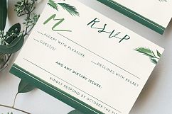Classy Tropical Wedding Invitation Suite Product Image 7