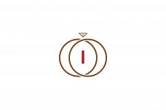 i letter ring diamond logo Product Image 1