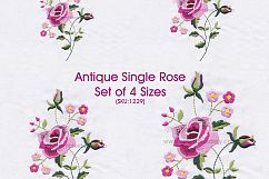 Antique Vintage Old Style Single Rose Product Image 1