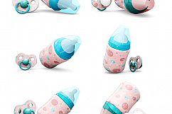 Baby Bottle and Pacifier Vol.2 Mockup Product Image 2